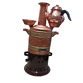 Bakır semaver 5 litre demlik dahil