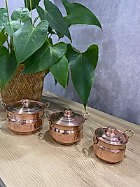 Bakır Güveç 3 lü biblo