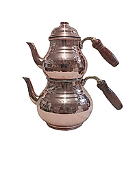 Bakır Dövme Çaydanlık Takımı