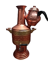 Bakır semaver 3.5 litre demlik 1.4 litre