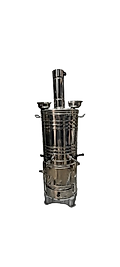 Çift Musluk 17 Litre Krom Semaver