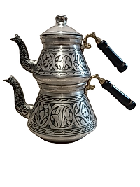 Bakır Çaydanlık İşlemeli