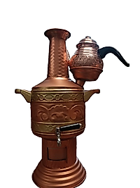 Bakır semaver 3,5 litre demlik 1 litre