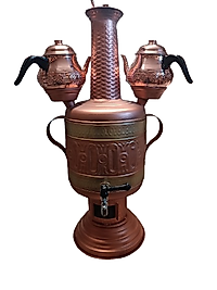 Bakır semaver 10 Litre Demlikler Dahil