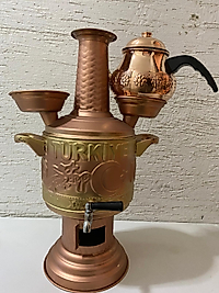 Bakır Semaver 5 litre Demlik Dahil