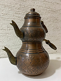 Bakır Çaydanlık Takımı Eskitme