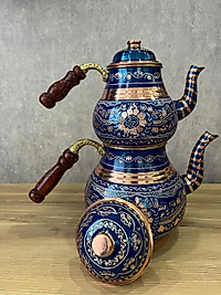 Bakır Çaydanlık Erzincan İşlemeli Büyük Boy