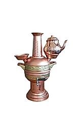 Bakır Semaver 5Lt Demlik dahil