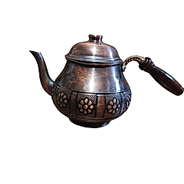 Bakır Semaver Demliği Eskitme Ahşap sap