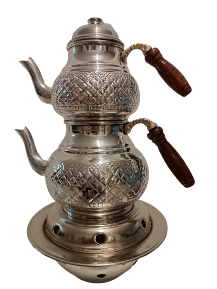 Bakır Görünümlü Alüminyum Çaydanlık Takımı