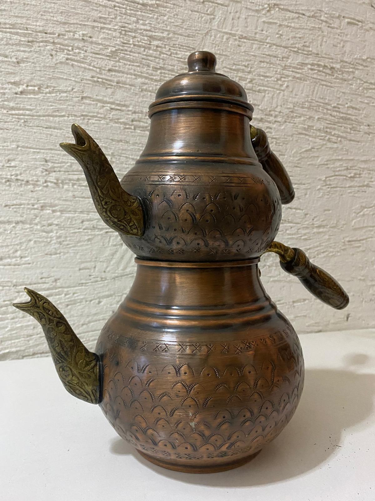 Bakır Çaydanlık Takımı Eskitme