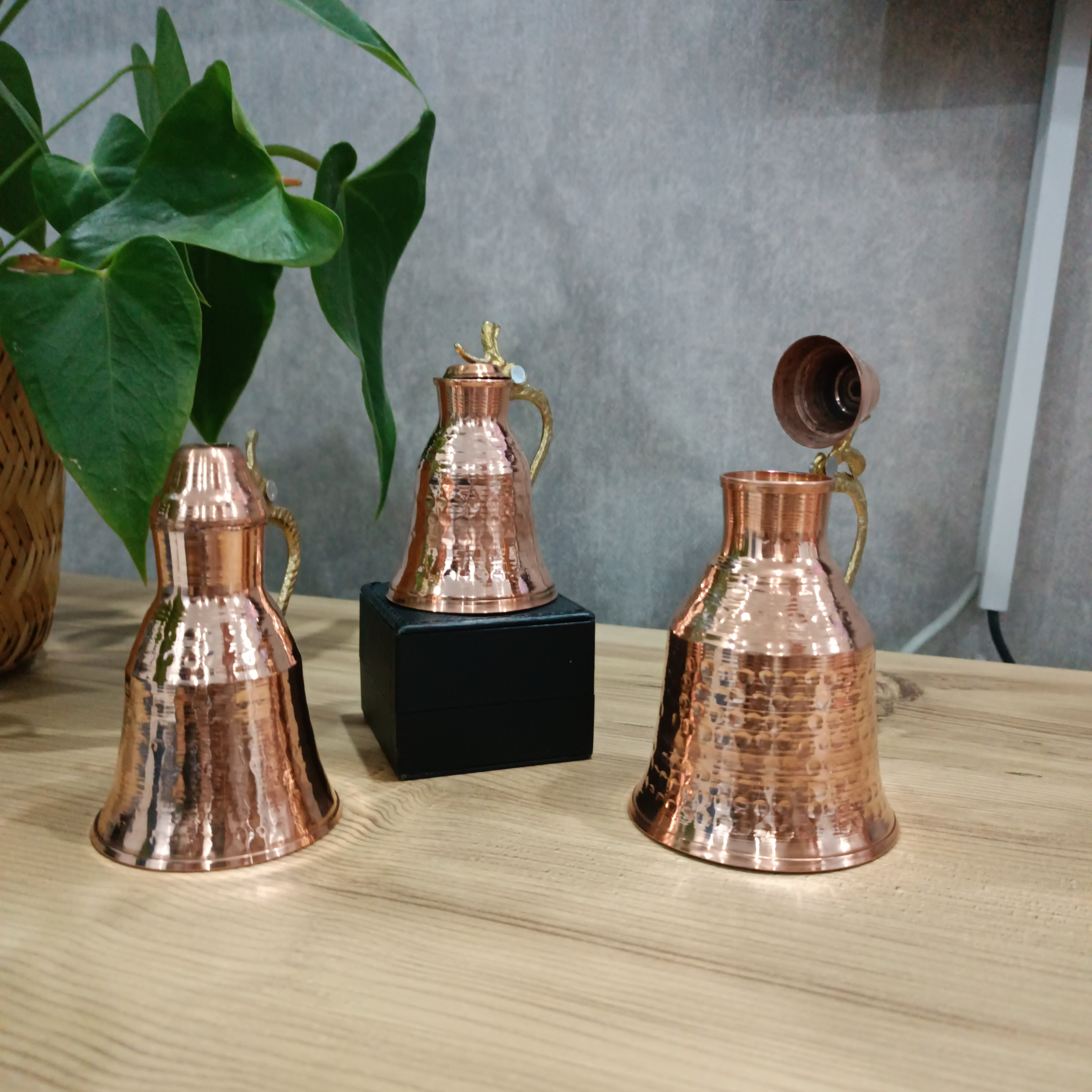 Bakır Dekoratif 3'lü Güğüm Seti