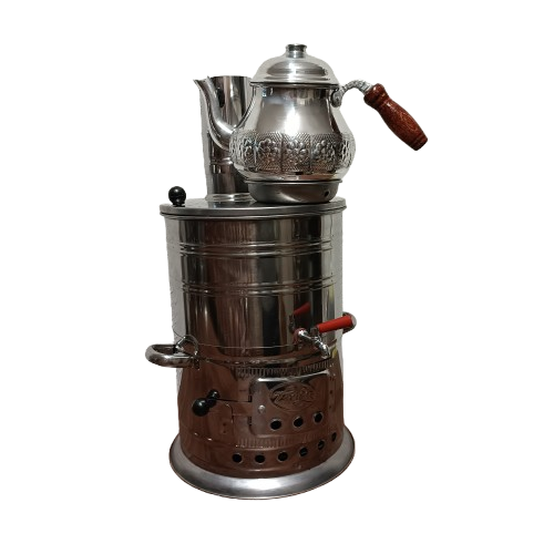 Krom Semaver 5 litre demlik dahil