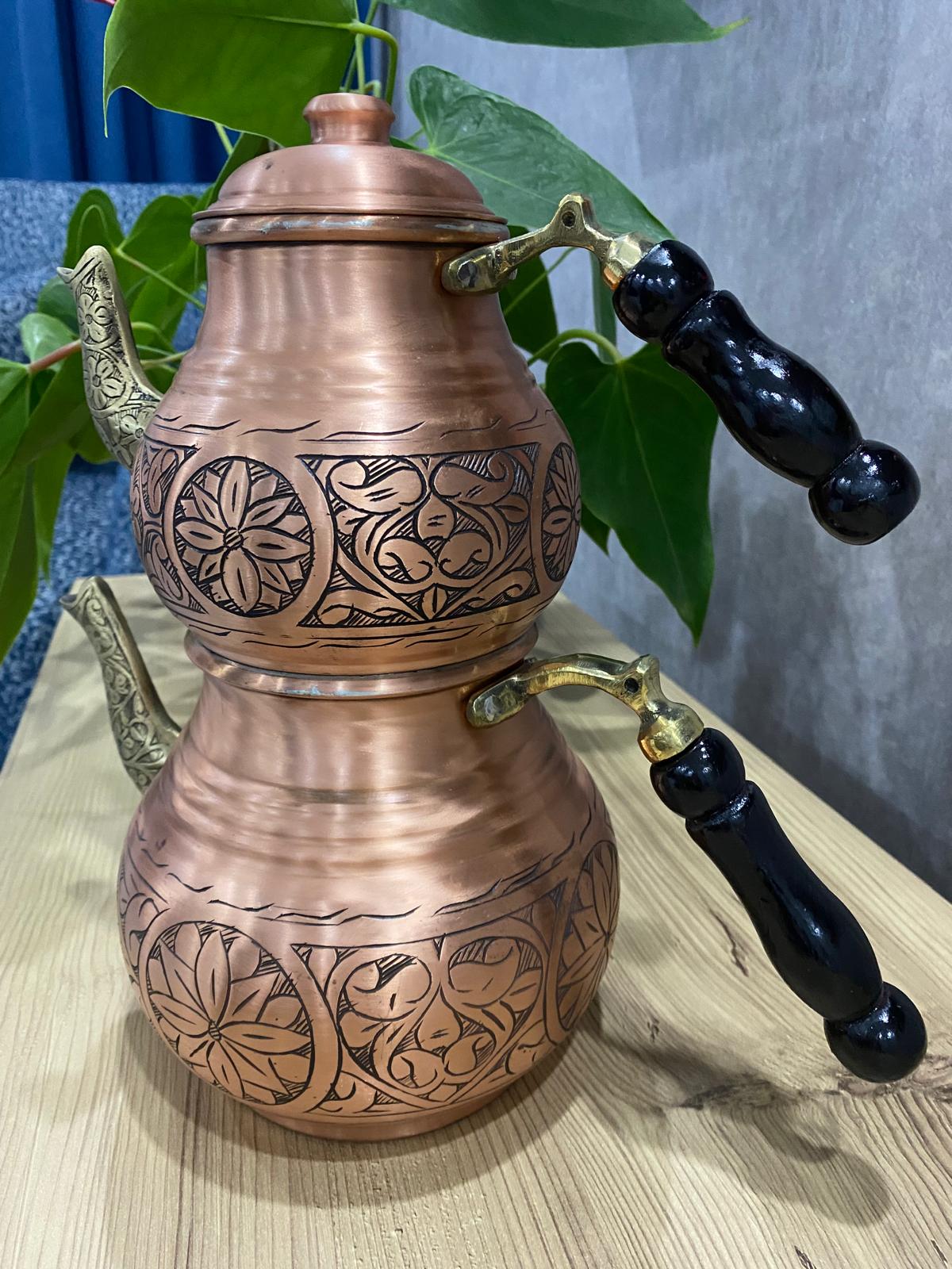 Ağır Bakır Çaydanlik takımı