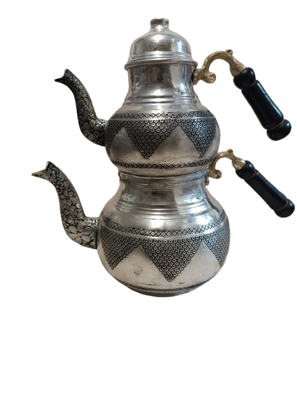 Bakır Çaydanlık işlemeli