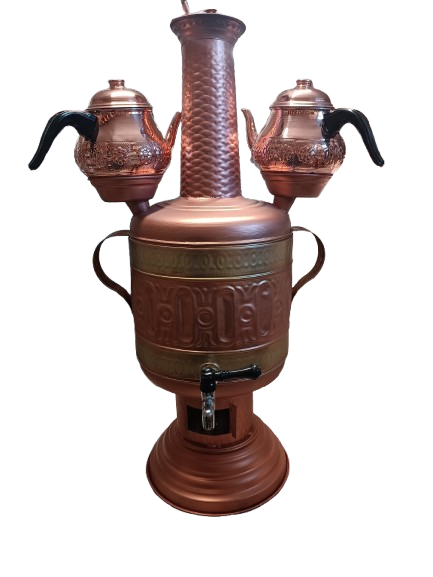 Bakır semaver 10 Litre Demlikler Dahil