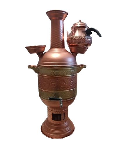 Bakır Semaver 10 litre Tek Demlik