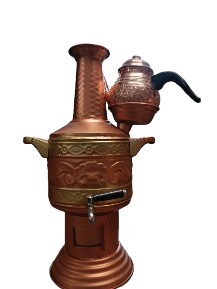 Bakır semaver 3,5 litre demlik 1 litre