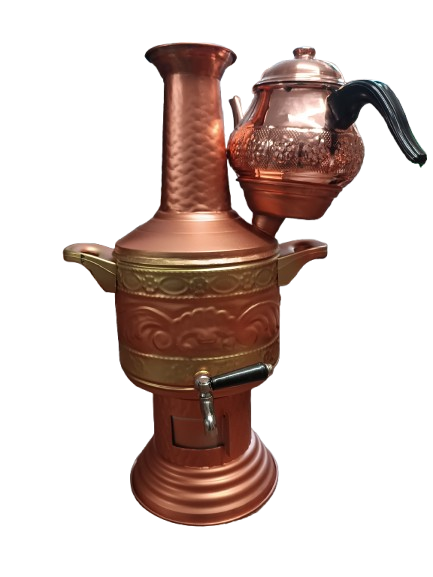 Bakır semaver 3.5 litre demlik 1.4 litre