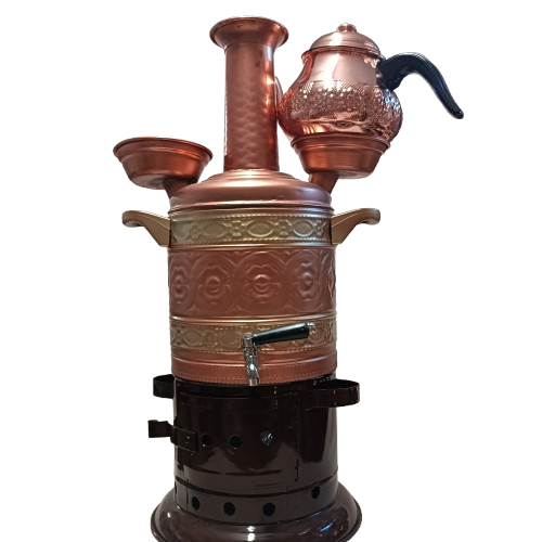 Bakır semaver 5 litre sobalı demlik dahil